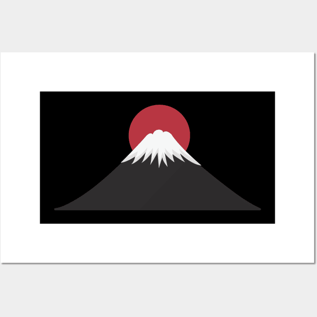 Japanese Mountain Wall Art by Fredonfire